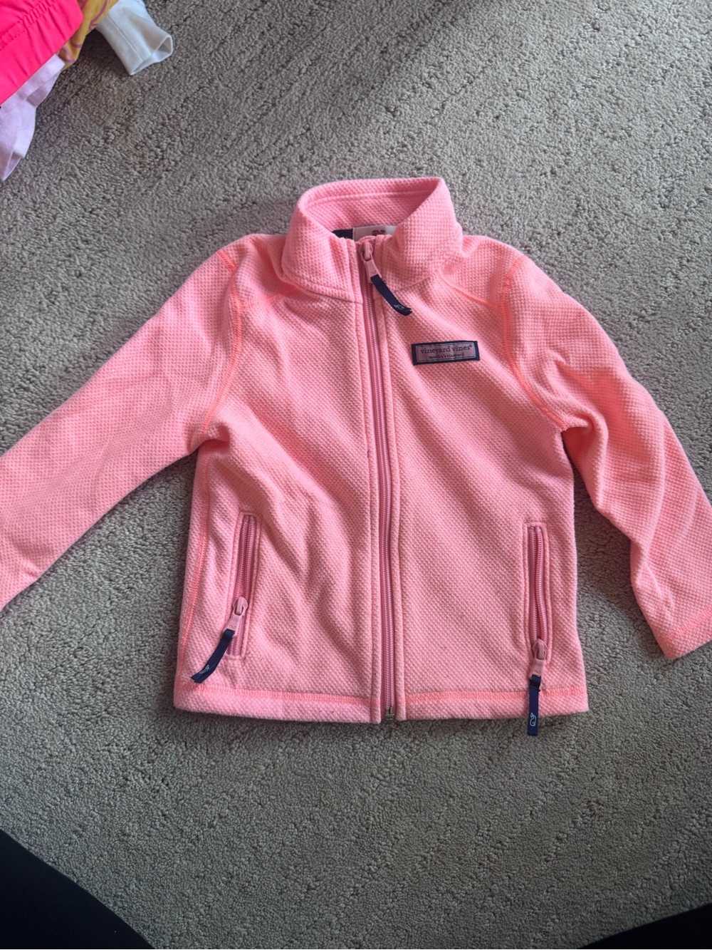 Vineyard Vines Pink Kids Zip-Up Jacket